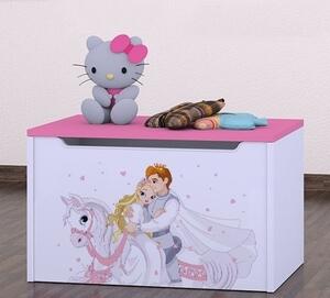 Box na hračky Happy - princ na bílém koni Barva: oranžová