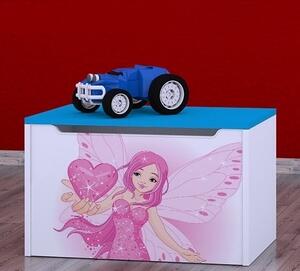 Box na hračky Happy - víla se srdcem Barva: zelená