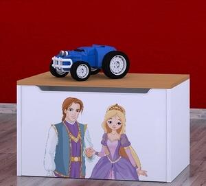 Box na hračky Happy - princ a princezna Barva: buk