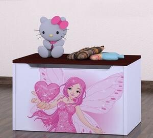 Box na hračky Happy - víla se srdcem Barva: zelená