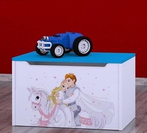 Box na hračky Happy - princ na bílém koni Barva: modrá