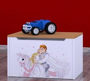 Box na hračky Happy - princ na bílém koni Barva: oranžová