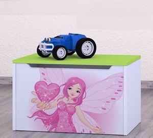 Box na hračky Happy - víla se srdcem Barva: zelená
