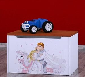 Box na hračky Happy - princ na bílém koni Barva: oranžová