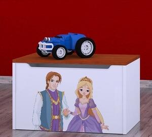 Box na hračky Happy - princ a princezna Barva: kalvados