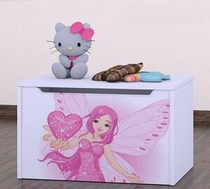 Box na hračky Happy - víla se srdcem Barva: zelená