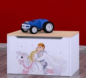 Box na hračky Happy - princ na bílém koni Barva: oranžová