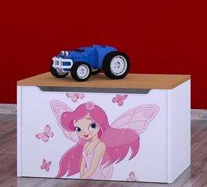 Box na hračky Happy - víla s motýli Barva: oranžová
