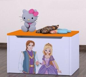Box na hračky Happy - princ a princezna Barva: oranžová