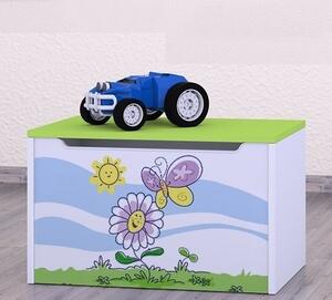 Box na hračky Happy - motýlek s květinou Barva: kalvados