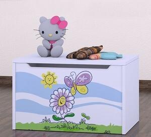 Box na hračky Happy - motýlek s květinou Barva: kalvados
