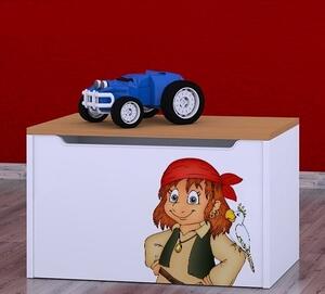 Box na hračky Happy - pirát Barva: buk