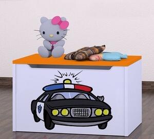Box na hračky Happy - policie Barva: světlá hruška