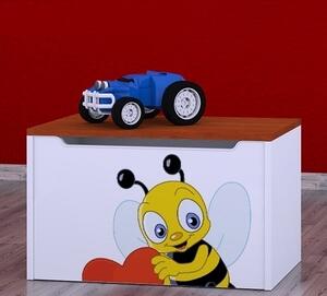 Box na hračky Happy - včelka se srdcem Barva: kalvados