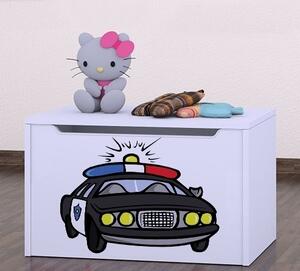 Box na hračky Happy - policie Barva: bílá