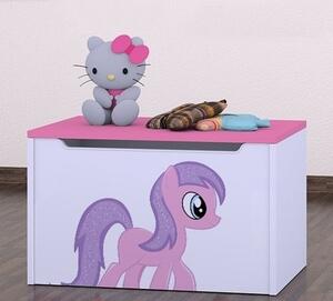 Box na hračky Happy - růžová pony Barva: kalvados