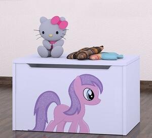 Box na hračky Happy - růžová pony Barva: kalvados