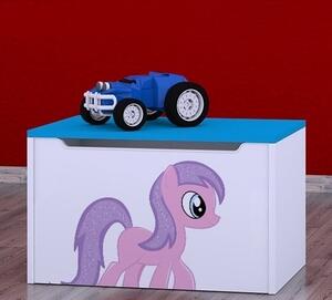 Box na hračky Happy - růžová pony Barva: kalvados