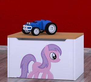 Box na hračky Happy - růžová pony Barva: kalvados