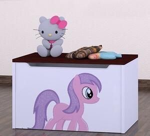 Box na hračky Happy - růžová pony Barva: kalvados