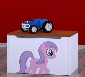 Box na hračky Happy - růžová pony Barva: kalvados