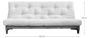 Variabilní pohovka Fresh White/Grey 82 × 200 × 100 cm