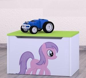 Box na hračky Happy - růžová pony Barva: kalvados