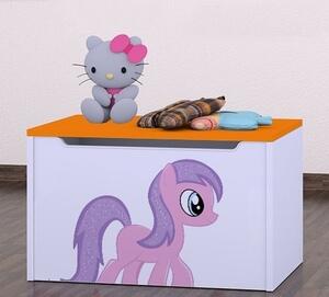 Box na hračky Happy - růžová pony Barva: kalvados