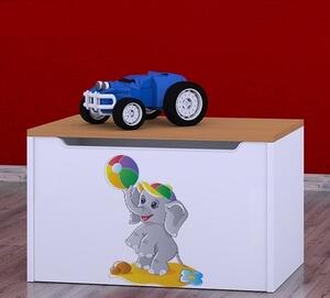 Box na hračky Happy - slon s balónkem Barva: buk