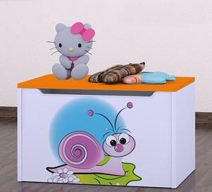 Box na hračky Happy - šneček Barva: oranžová