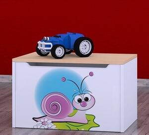 Box na hračky Happy - šneček Barva: wenge