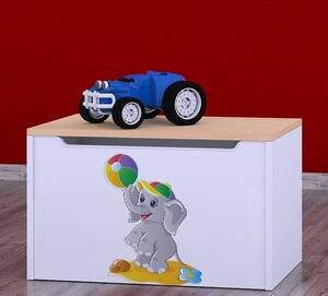 Box na hračky Happy - slon s balónkem Barva: buk
