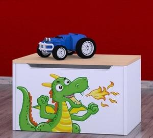 Box na hračky Happy - drak Barva: buk