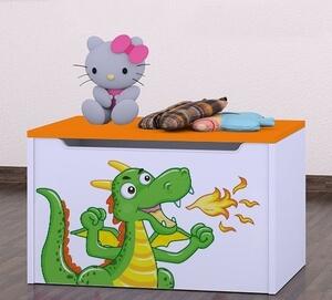 Box na hračky Happy - drak Barva: oranžová