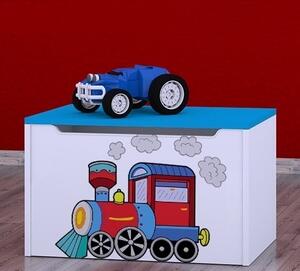 Box na hračky Happy - super lokomotiva Barva: růžová