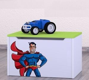 Box na hračky Happy - superman Barva: zelená