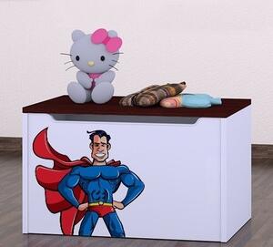 Box na hračky Happy - superman Barva: wenge