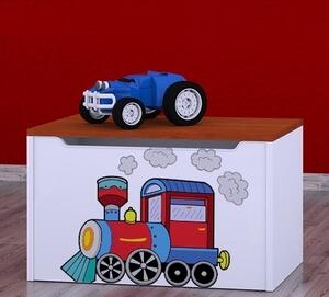 Box na hračky Happy - super lokomotiva Barva: růžová