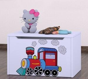 Box na hračky Happy - super lokomotiva Barva: růžová