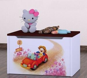 Box na hračky Happy - zpívající auto Barva: wenge