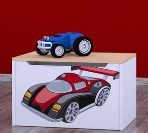 Box na hračky Happy - super bolid Barva: buk