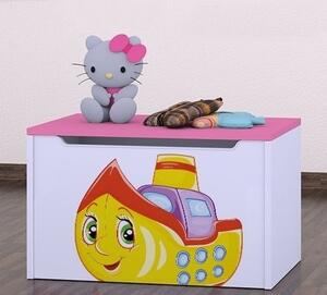 Box na hračky Happy - loď Barva: růžová