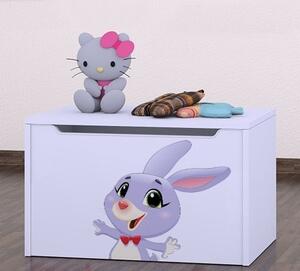 Box na hračky Happy - super zajíček Barva: wenge