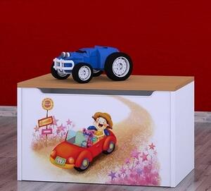 Box na hračky Happy - zpívající auto Barva: buk