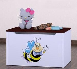 Box na hračky Happy - usměvavá včelka Barva: zelená