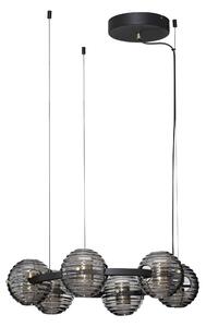 LED stmívatelný černo-zlatý moderní lustr Las