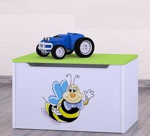 Box na hračky Happy - usměvavá včelka Barva: zelená
