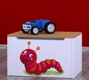 Box na hračky Happy - veselá housenka Barva: buk
