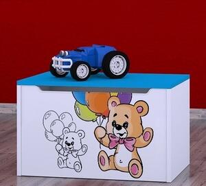 Box na hračky Happy - šťastný medvídek Barva: růžová