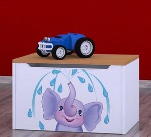 Box na hračky Happy - stříkající sloník Barva: wenge